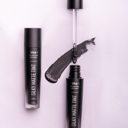 Рідкі тіні для повік ZOLA x Valentina Lelyukh Silky Matte Tint 05 Black Velvet