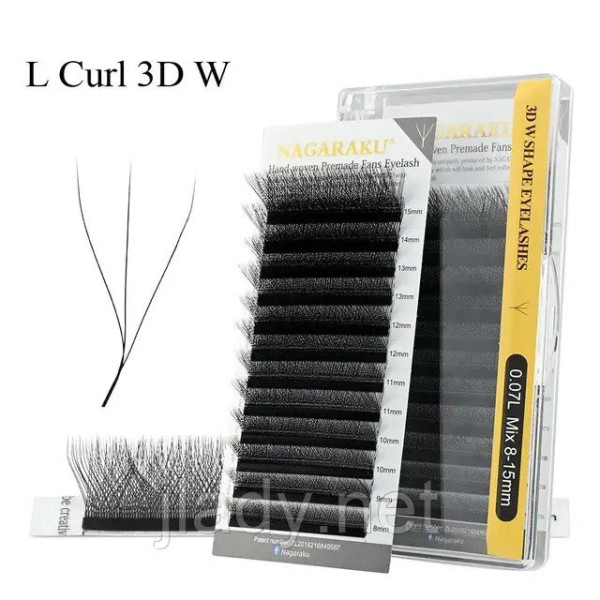 Nagaraku Mix L W-shape 3D, 0.07, 8-12 mm