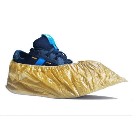 SanGig Polyethylene Shoe Covers (100 pcs/pack, gold)