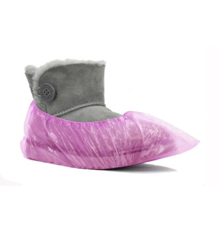 SanGig Polyethylene Shoe Covers (100 pcs/pack, pink)