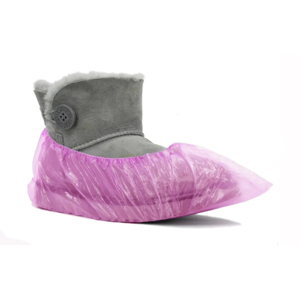SanGig Polyethylene Shoe Covers (100 pcs/pack, pink)