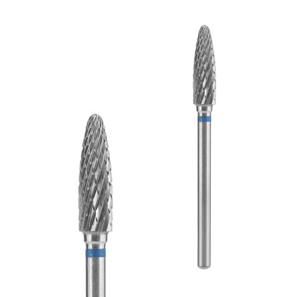Frez z węglika spiekanego STALEKS PRO EXPERT „Kukurydza”, średnica 4 mm, część robocza 14 mm (niebieski)