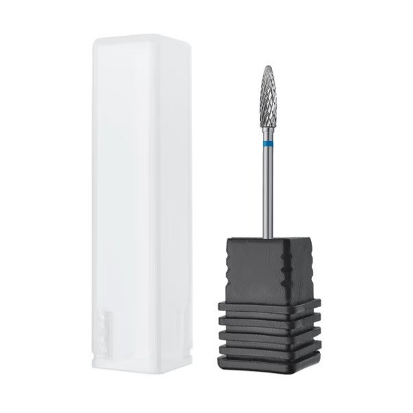 Frez z węglika spiekanego STALEKS PRO EXPERT „Kukurydza”, średnica 4 mm, część robocza 14 mm (niebieski)