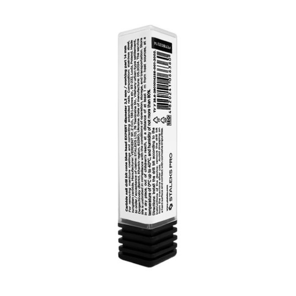 Frez z węglika spiekanego STALEKS PRO EXPERT, stożek, średnica 2,3 mm, część robocza 14 mm (niebieski)