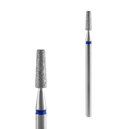Frez diamentowy STALEKS PRO EXPERT Stożek ścięty, średnica 2,5 mm, część robocza 8 mm (niebieski)