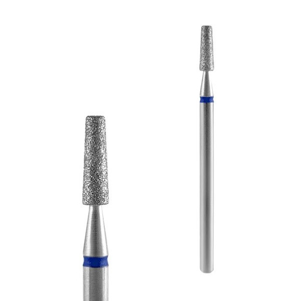 Frez diamentowy STALEKS PRO EXPERT Stożek ścięty, średnica 2,5 mm, część robocza 8 mm (niebieski)