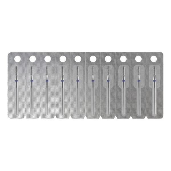 Frez diamentowy STALEKS PRO EXPERT Stożek ścięty, średnica 2,5 mm, część robocza 8 mm (niebieski)