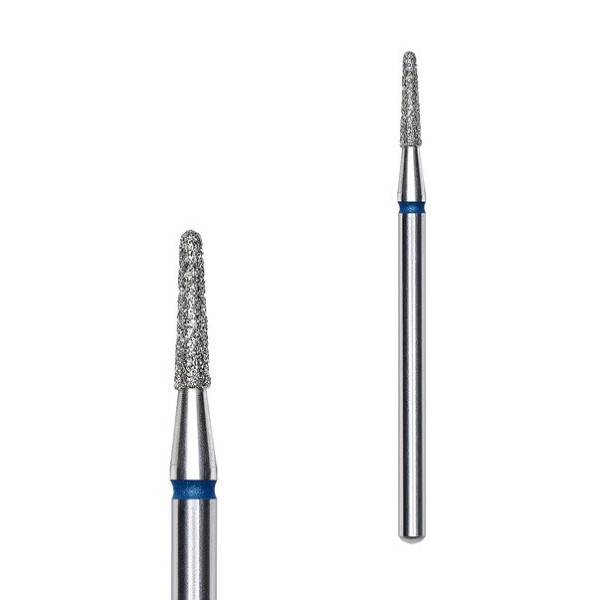 Diamond Nail Drill Bit STALEKS PRO EXPERT, Truncated Cone, Diameter 1.8 mm, Working Part 8 mm (Blue)