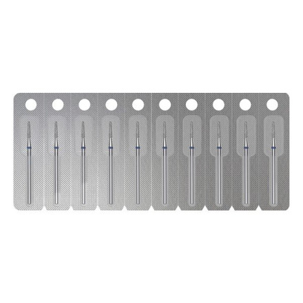 Diamond Nail Drill Bit STALEKS PRO EXPERT, Truncated Cone, Diameter 1.8 mm, Working Part 8 mm (Blue)