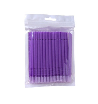 Long Head Microbrushes in a Pack, purple (100 pcs)