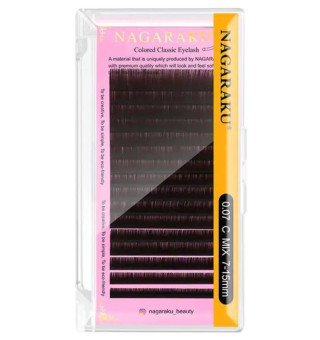 Ресницы тёмно-коричневые Nagaraku mix N, 0.10, 7–15 мм
