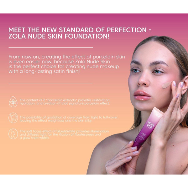 Тональна основа ZOLA NUDE SKIN 01 LIGHT