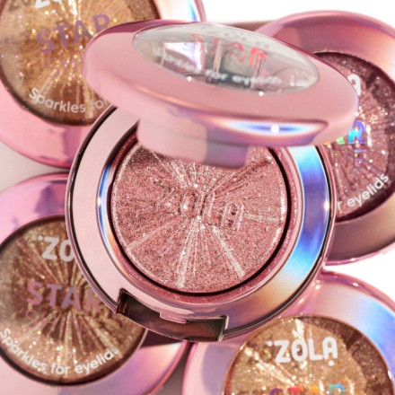 ZOLA STAR SHINE SPARKLE Silver Pink Eye Glitter