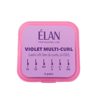 Набор валиков для ламинирования ресниц ELAN VIOLET MULTI-CURL (изгиб U-DD)