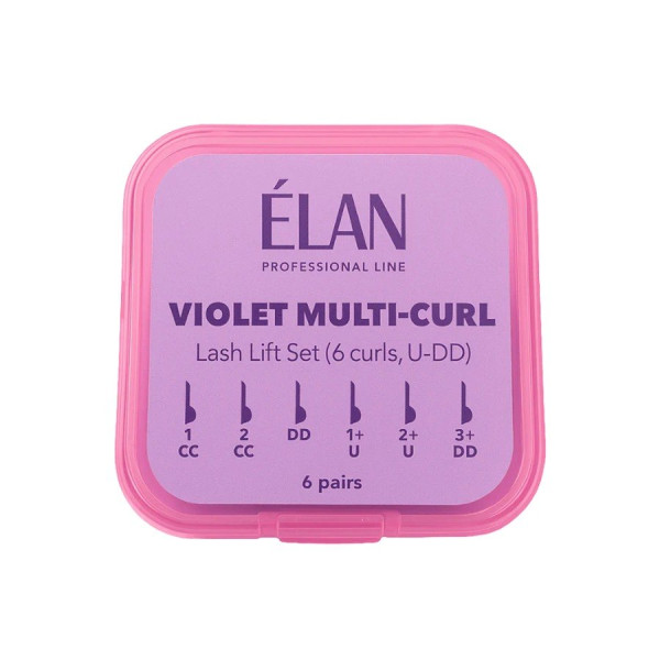 Набор валиков для ламинирования ресниц ELAN VIOLET MULTI-CURL (изгиб U-DD)