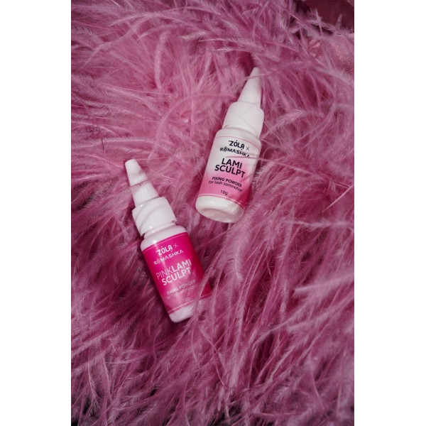 Puder utrwalający do laminacji rzęs ZOLA x Romashka Pink LamiSculpt, 10 g