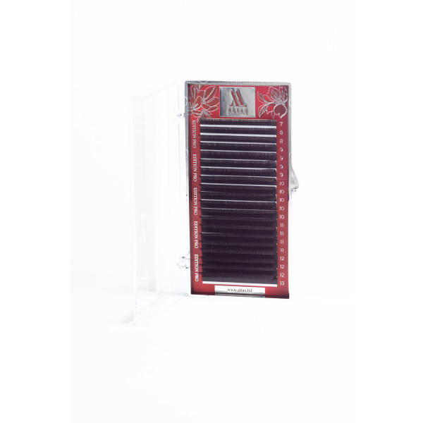 Dark chocolate lashes 20 lines ALIAS PRO C, 0.07, 7 mm