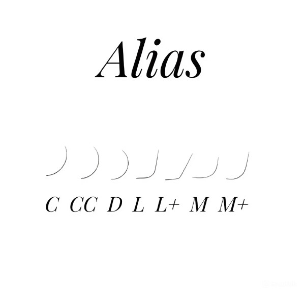 Dark chocolate lashes 20 lines ALIAS PRO C, 0.07, 7 mm