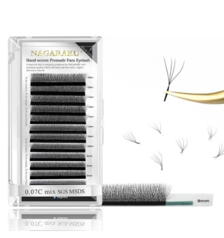 Nagaraku Mix L W-shape 4D, 0.07, 8-12 mm