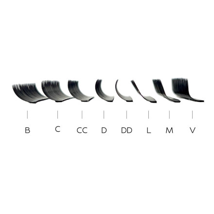 Dark brown 20 lines Lash Zone mix LB, 0.10, 6–13 mm