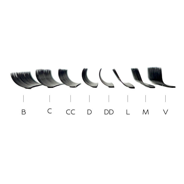 Dark brown 20 lines Lash Zone mix LB, 0.07, 6–13 mm