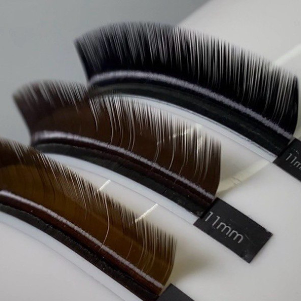 Dark brown 20 lines Lash Zone mix LB, 0.07, 6–13 mm