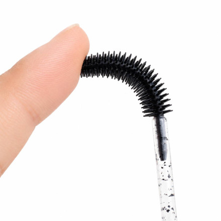 Silicone Eyelash Brushes, Black with Glitter (50 pcs/pack)