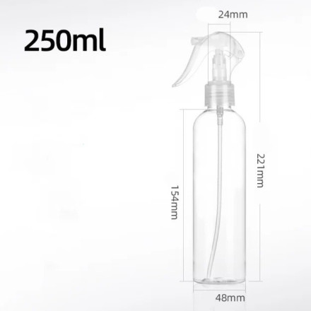 Butelka z atomizerem trigger, 250 ml (przezroczysta)