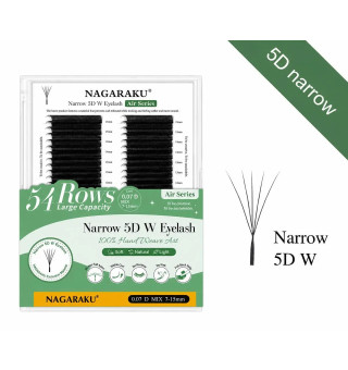 Nagaraku 54 lines W-shaped 5D Mix C 0.07 lashes, 7–15 mm