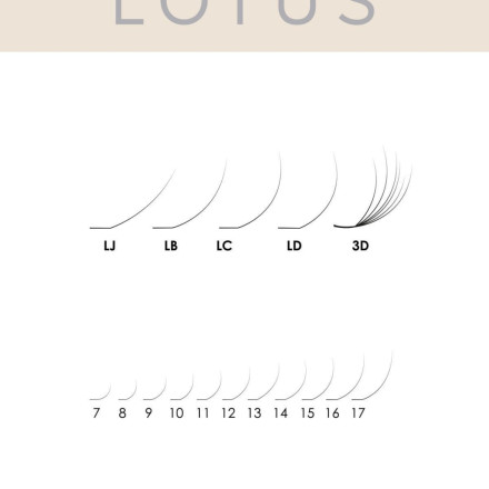 Вії black 20 ліній VILMY LOTUS mix LB, 0.05, 7-17 мм