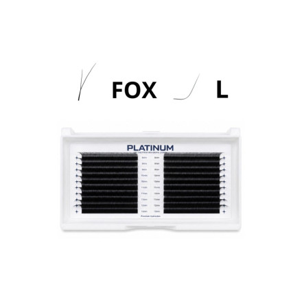 PLATINUM FOX Ready-Made Lash Fans, Dark Brown, Mix L, 0.07, 8–13 mm
