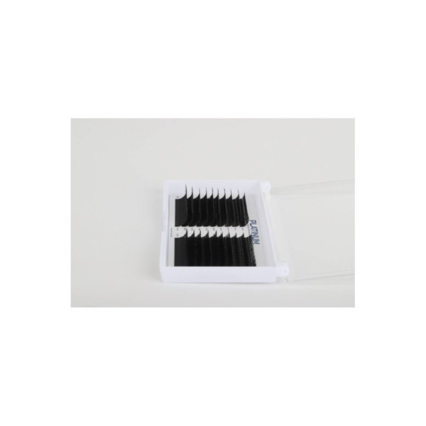 PLATINUM FOX Ready-Made Lash Fans, Dark Brown, Mix L, 0.07, 8–13 mm