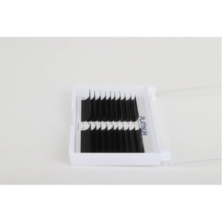 PLATINUM FOX Ready-Made Lash Fans, Dark Brown, Mix L, 0.07, 8–13 mm