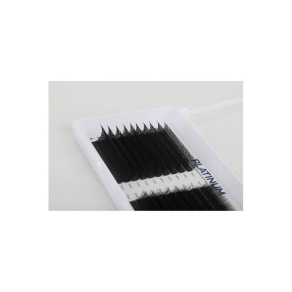 PLATINUM FOX Ready-Made Lash Fans, Dark Brown, Mix L, 0.07, 8–13 mm