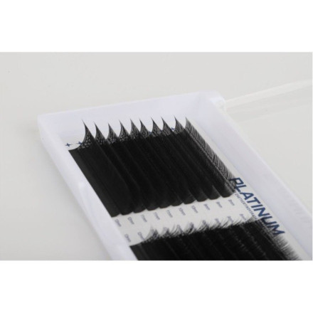 PLATINUM FOX Ready-Made Lash Fans, Dark Brown, Mix L, 0.07, 8–13 mm