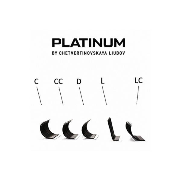 PLATINUM FOX Ready-Made Lash Fans, Dark Brown, Mix L, 0.07, 8–13 mm