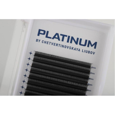 Ресницы чёрные PLATINUM, Mix CC, W-Shape 4D, 0.07, 6–13 мм