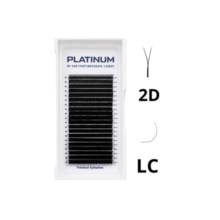Вії чорні PLATINUM mix LC YY-форма 2D, 0.07, 6–13 мм