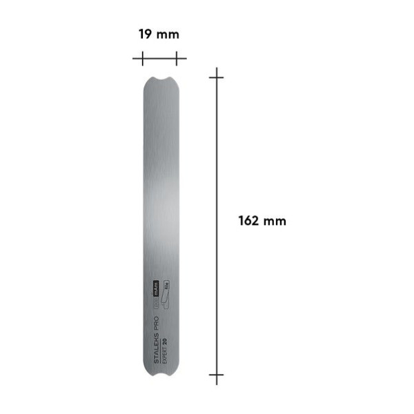 Straight metal base file STALEKS EXPERT 20