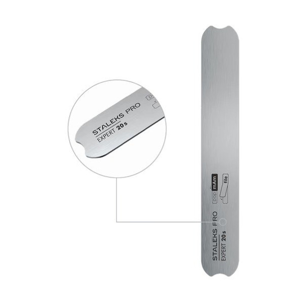 Straight metal base file STALEKS EXPERT 20s (130 mm)