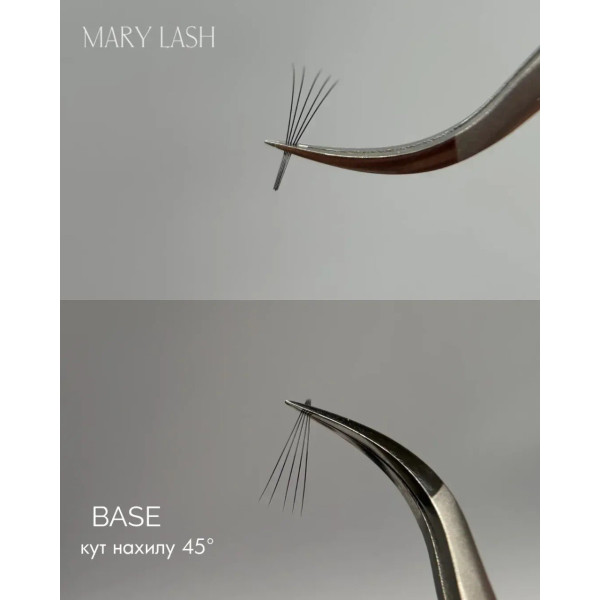 Пинцет классический изогнутый для наращивания ресниц MARY LASH, BASE