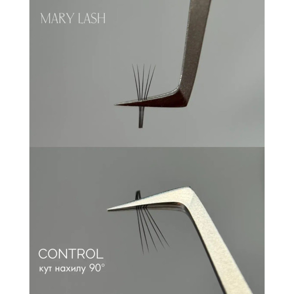 Пинцет сапожок 90° для наращивания ресниц MARY LASH, CONTROL