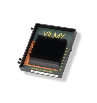 Black eyelashes 8 lines VILMY KLIPKY mix (LC 0.07 (15-18 mm))