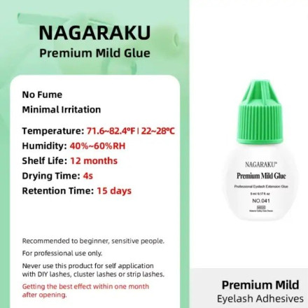 NAGARAKU Eyelash Extension Glue, 5 ml (Green Cap)