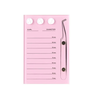 Планшетка для нарощування вій з лунками та магнітами, рожева